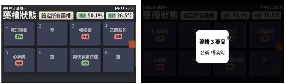 藥槽狀態